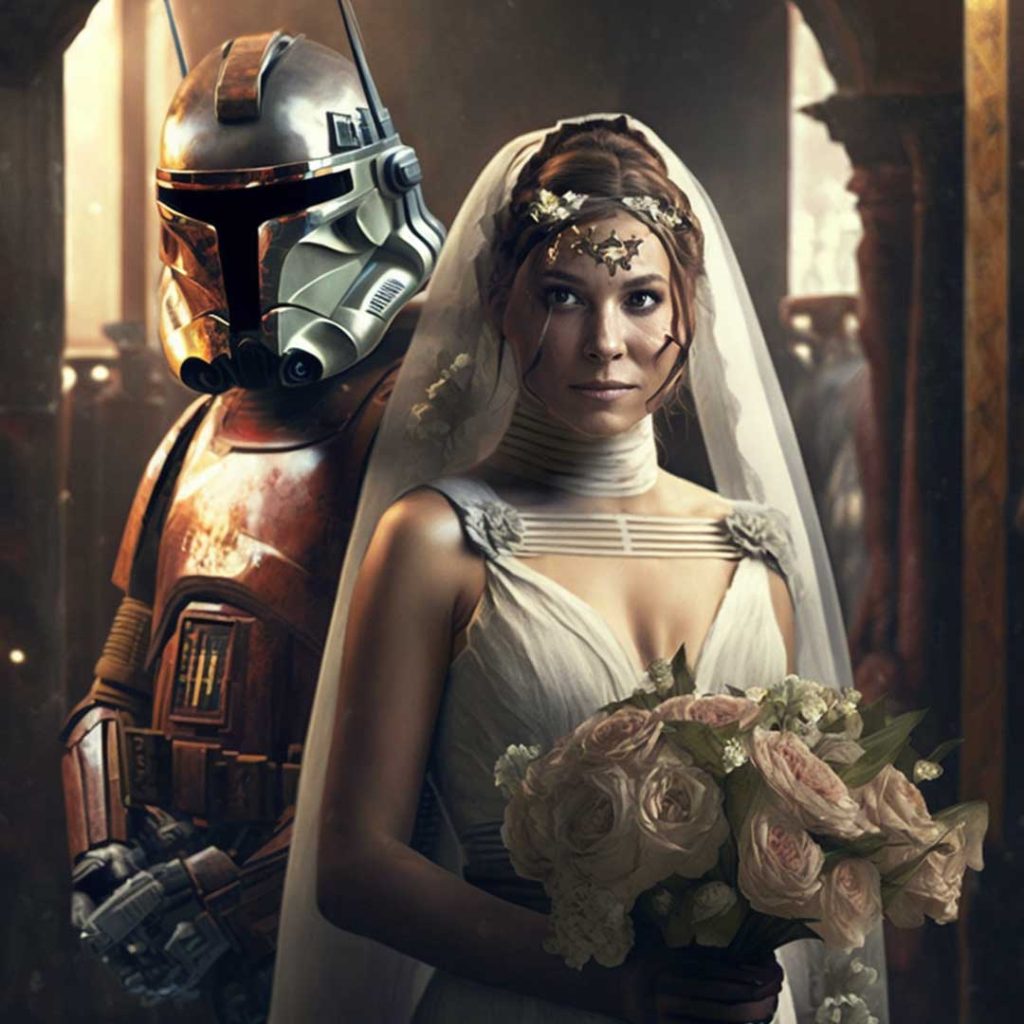 Backyard Star Wars Temalı Pandemik Düğün Star Wars