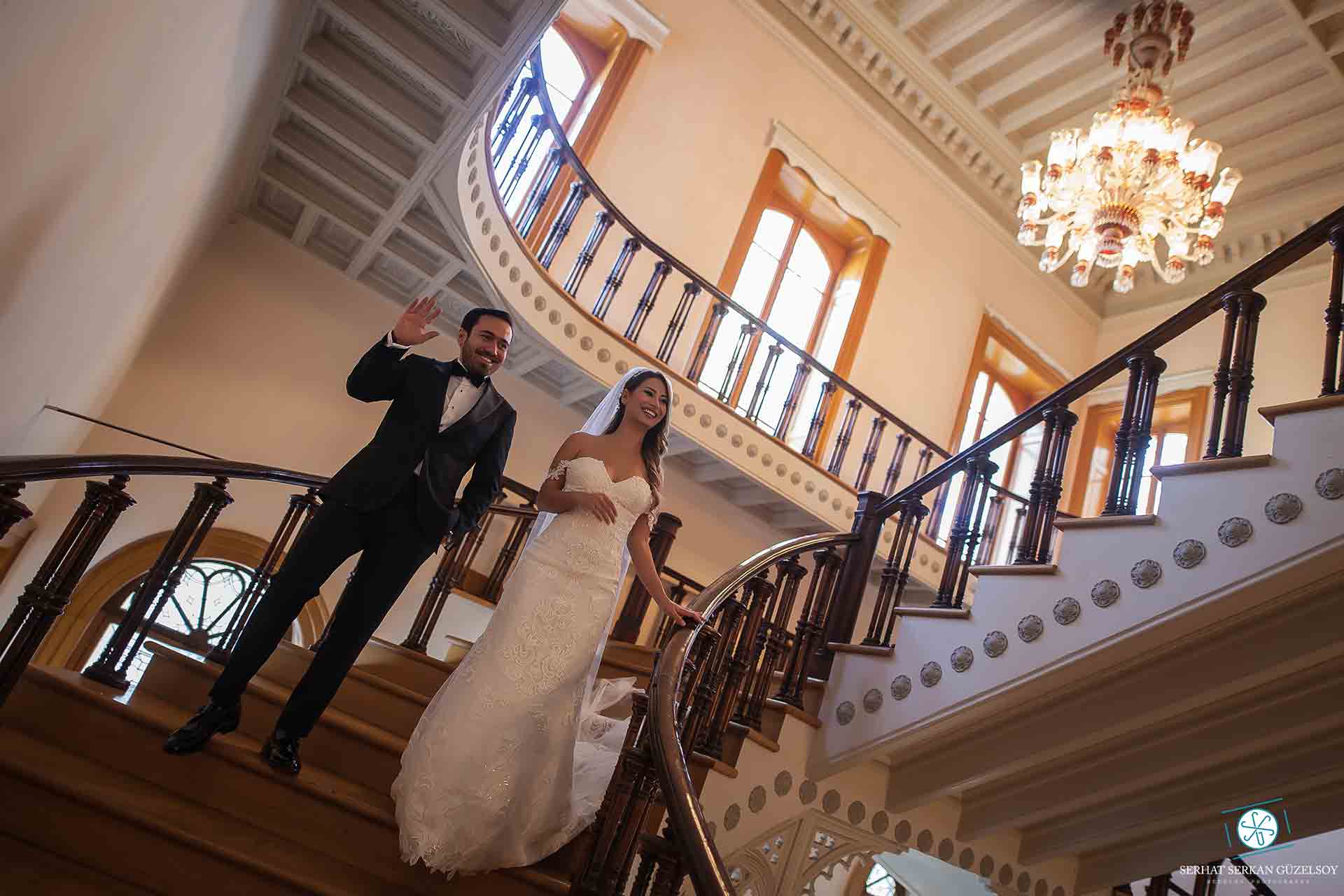 Gelin damat dış çekim pozları mekan ve ışık uyumu