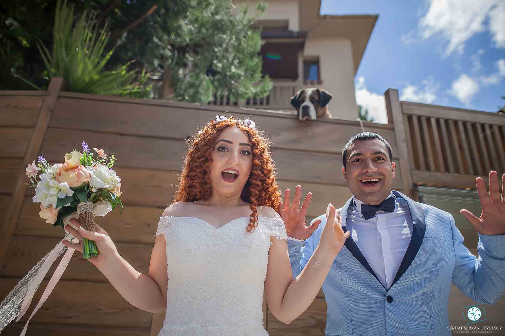 İstanbul dış çekim mekanları arasında doğal gelin damat karesi