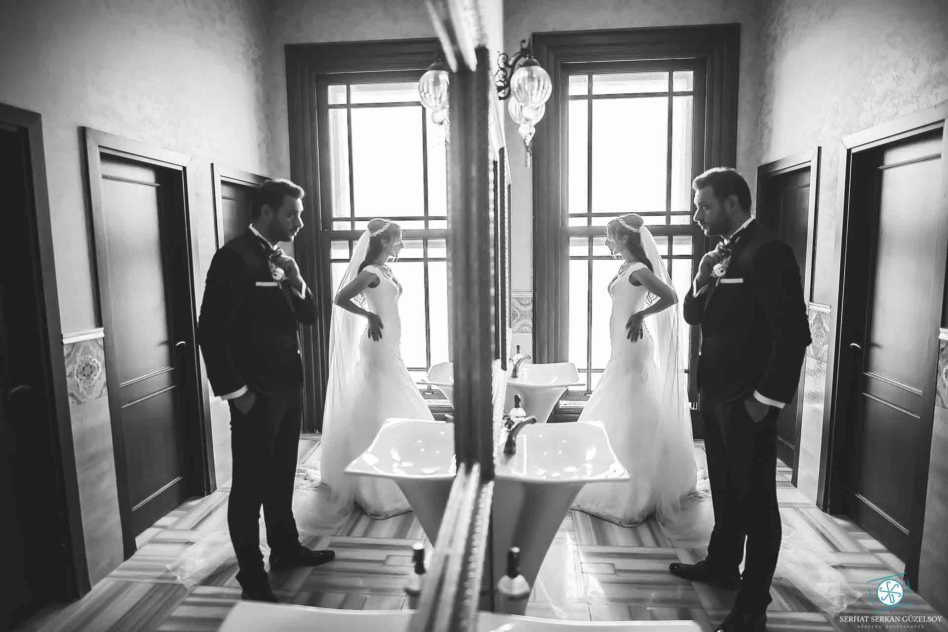 İstanbul dış çekim mekanları nostaljik gelin damat çekimi