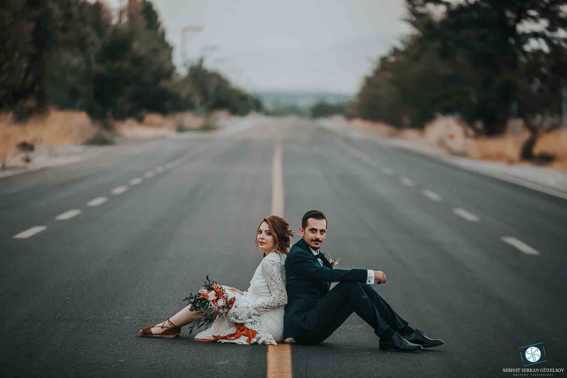İstanbul dış çekim mekanları gün batımı gelin damat fotoğrafı