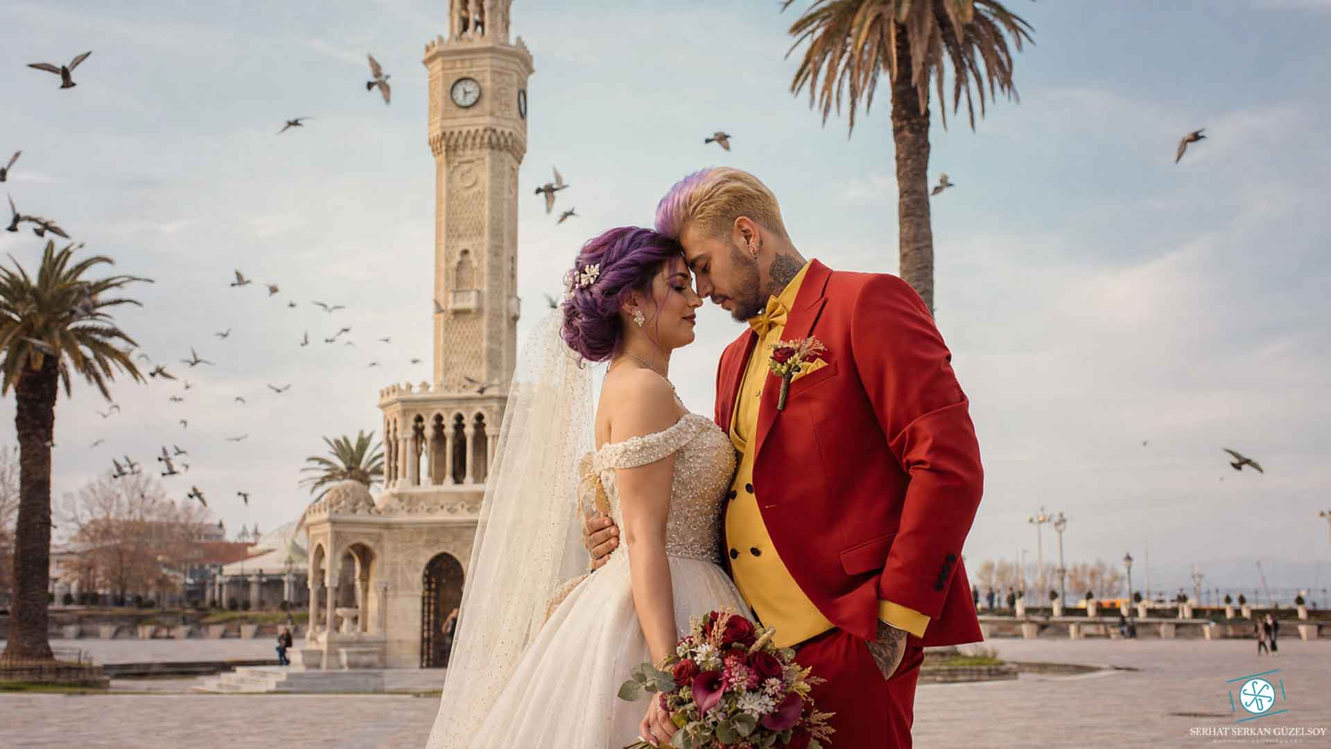 İzmir yapay zeka düğün fotoğrafları Ege gelin damat çekimi